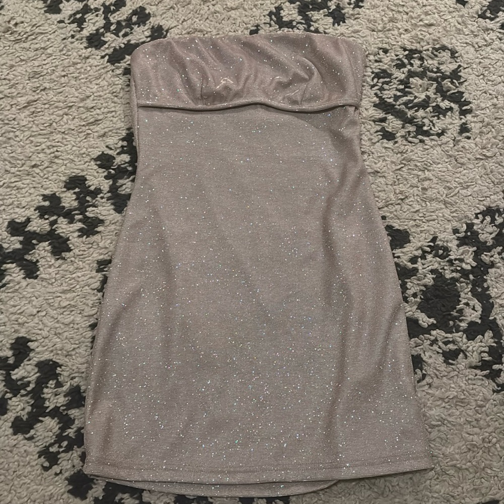 Sparkly nude dress